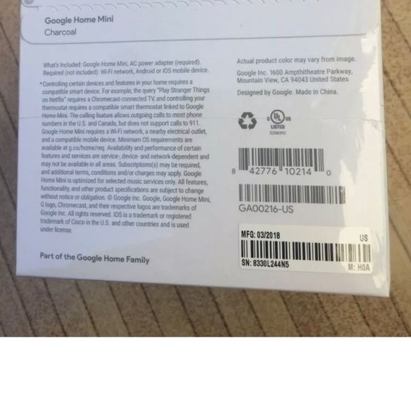 GOOGLE HOME MINI CHARCOAL - Picture 5 of 6